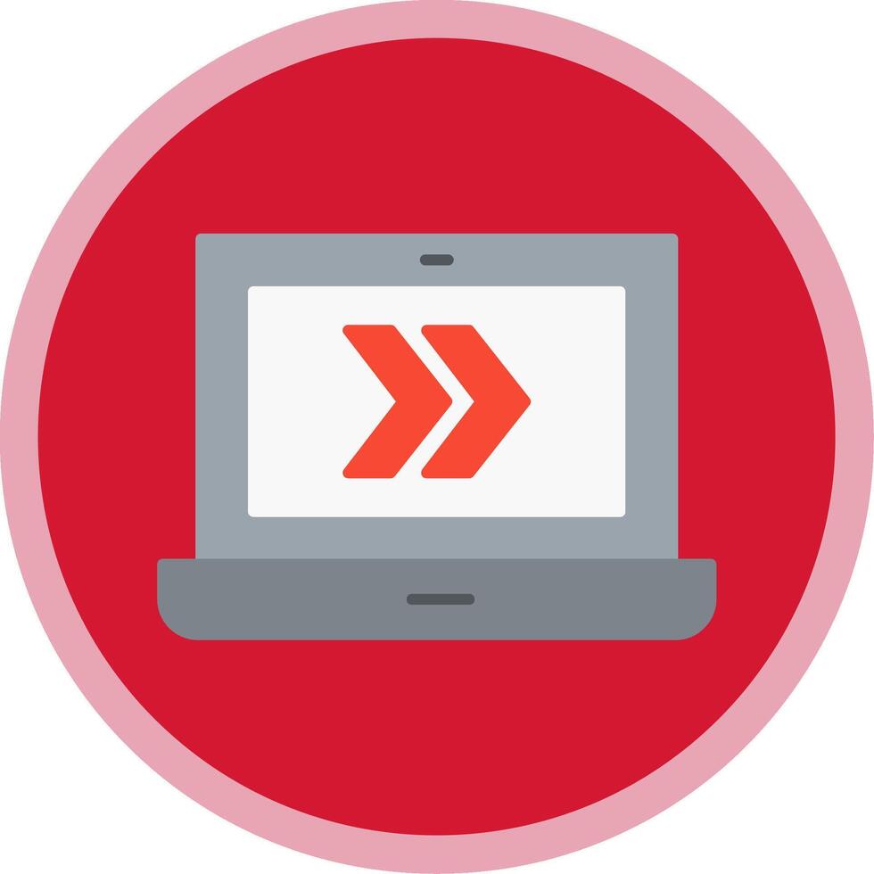 Fast Forward Flat Multi Circle Icon vector