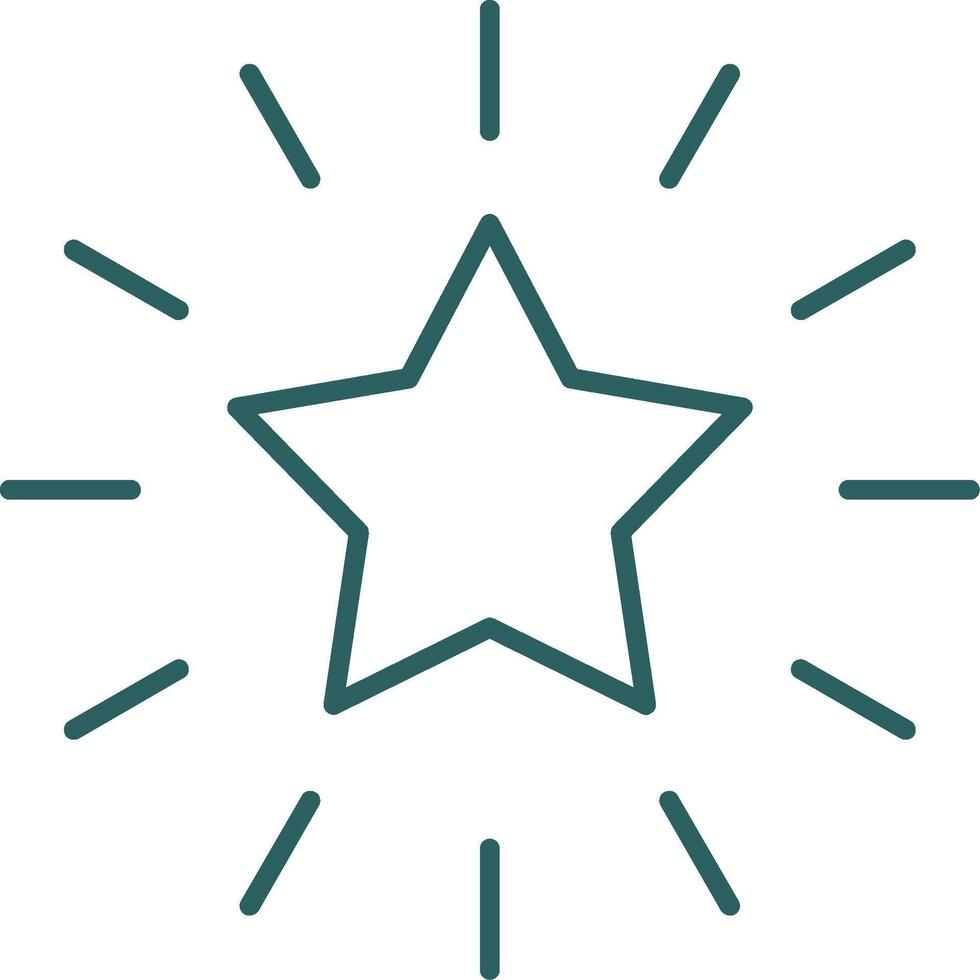 Star Line Gradient Round Corner Icon vector