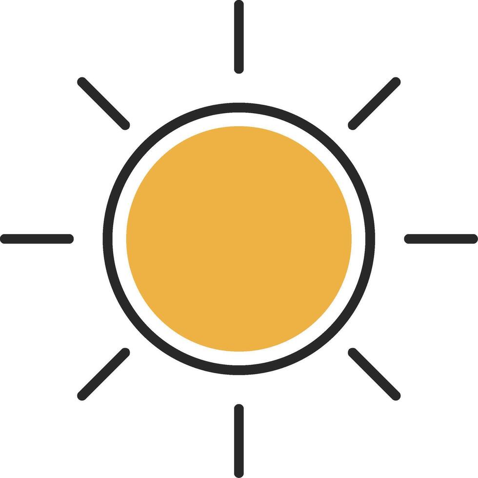 Sunny Skined Filled Icon vector