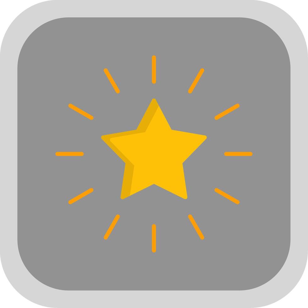 Star Flat Round Corner Icon vector