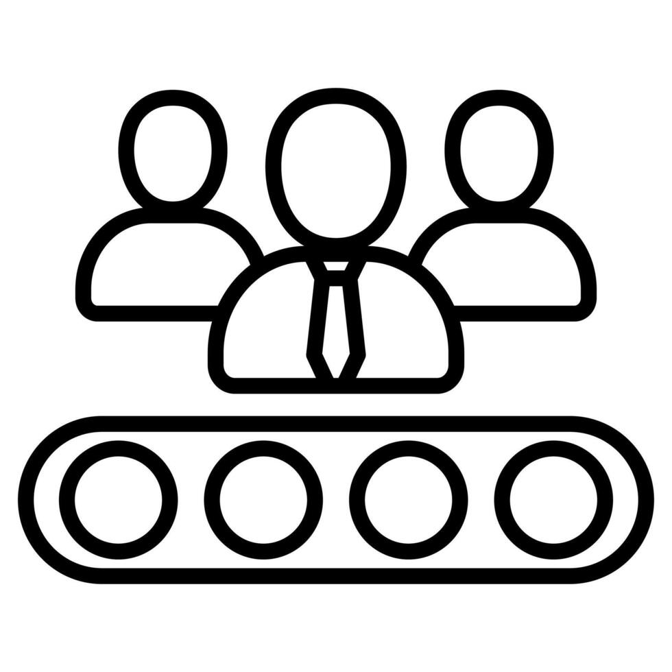 Recruitment Pipeline icon line illustration vector