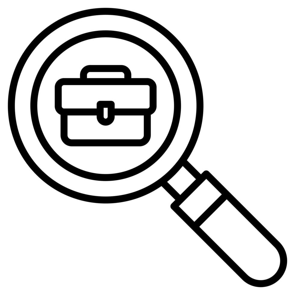 Job Search icon line illustration vector