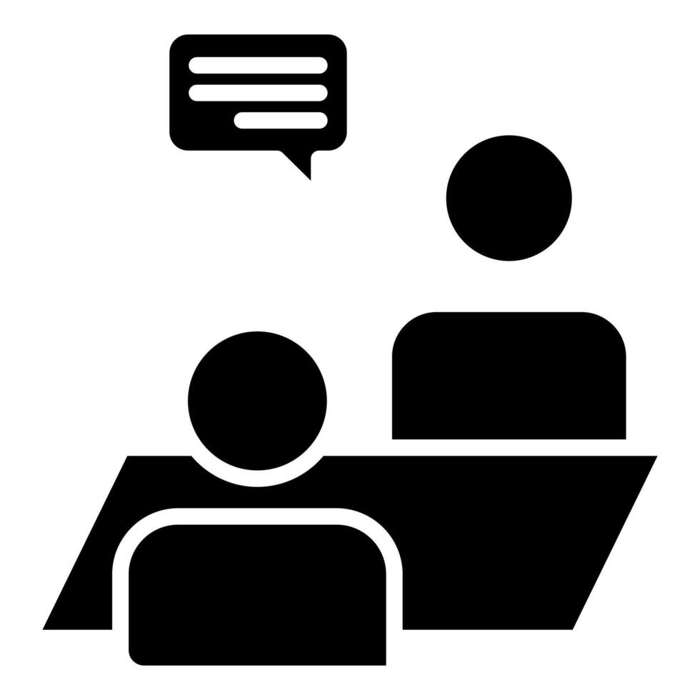 Job Interview icon line illustration vector