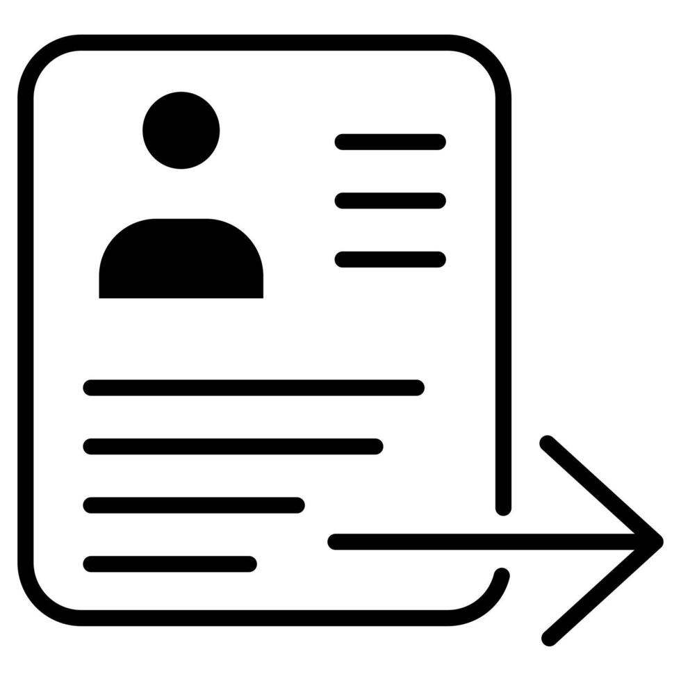 Resume Submission icon line illustration vector