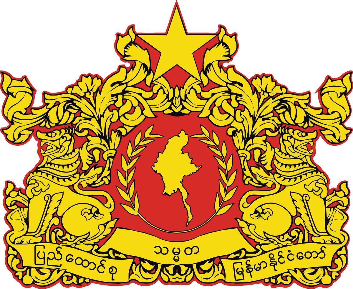 state seal of myanmar vector