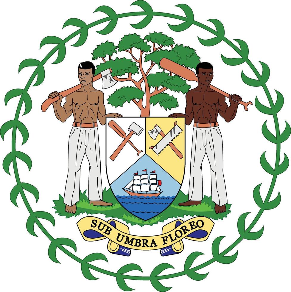 coat of arms of belize vector