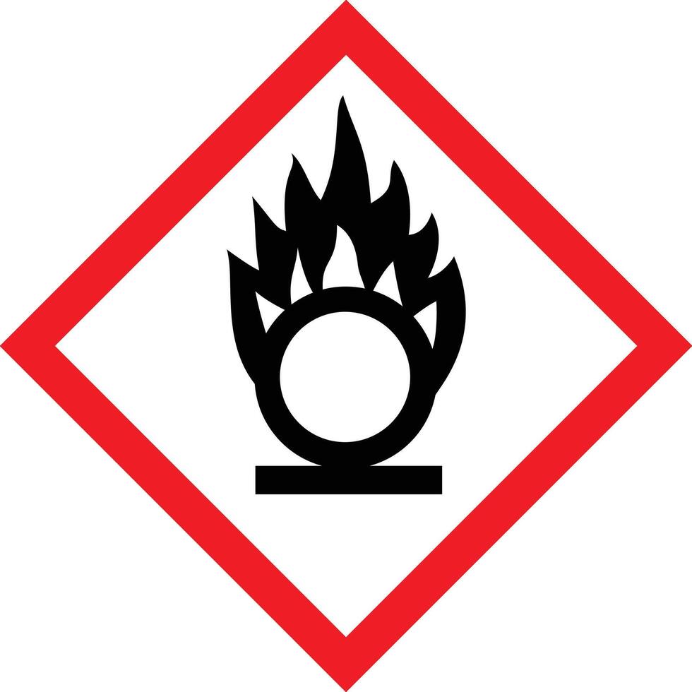 ghs 03 oxidante pictograma vector