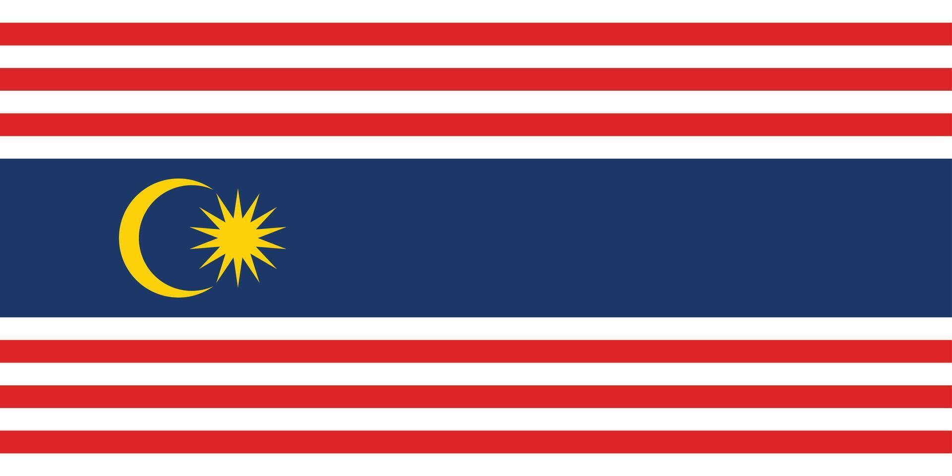 bandera de kuala lumpur ciudad, malasia vector