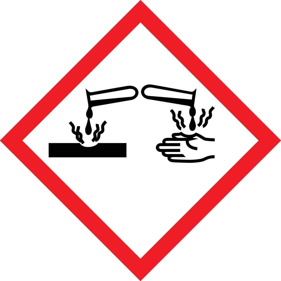 ghs 05 corrosive substance pictogram vector