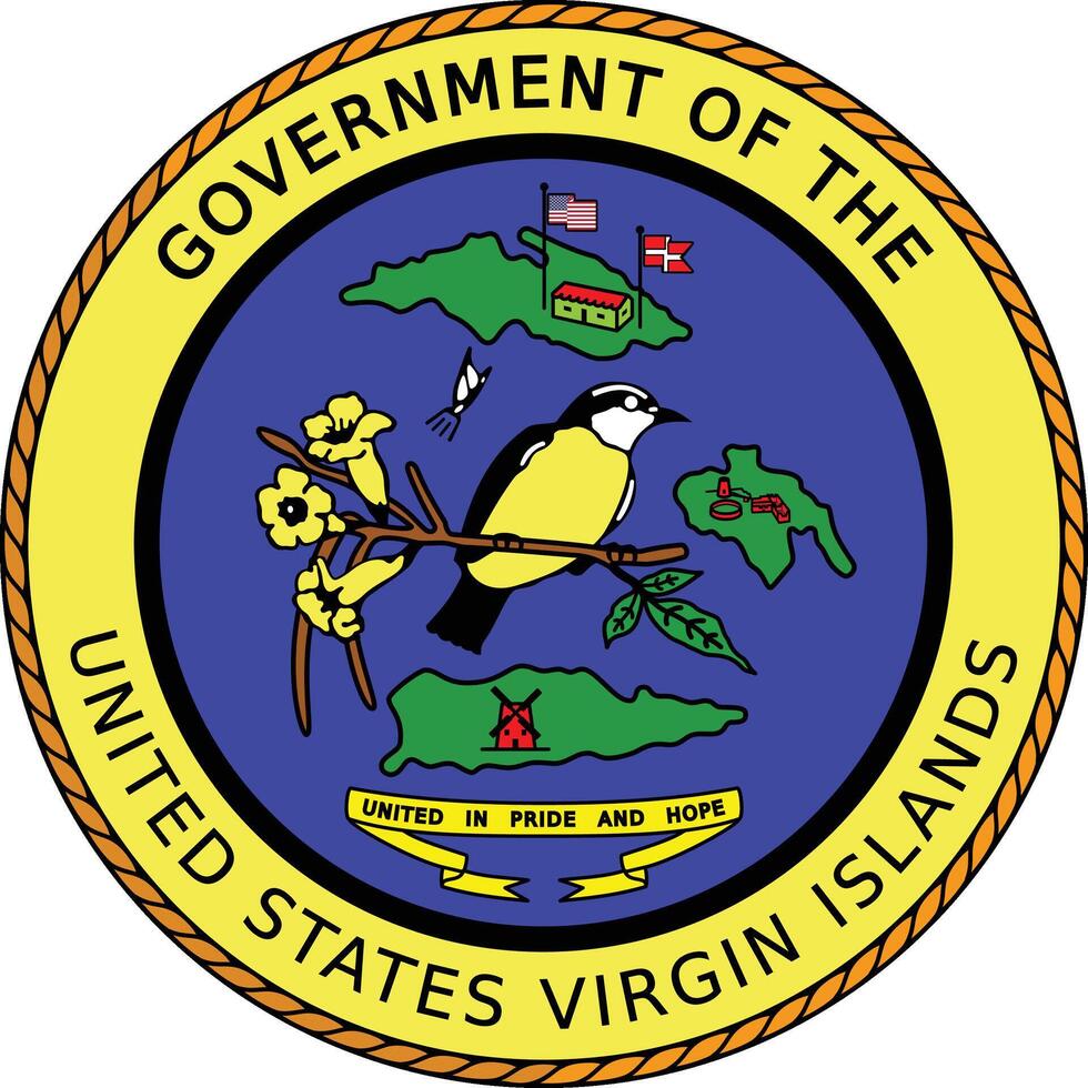 seal of the american virgin islands vector