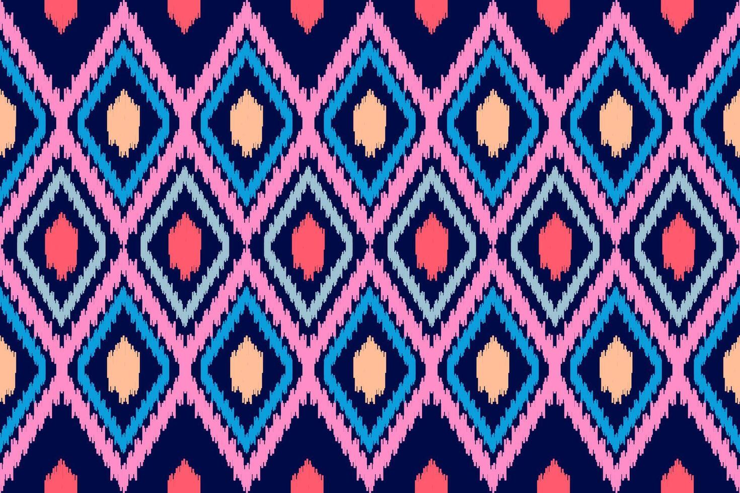 ikat seamless pattern abstract background for textile design. Can be used in fabric design for clothes, wrapping, carpet, fashion, textile, fabric, shirt vector