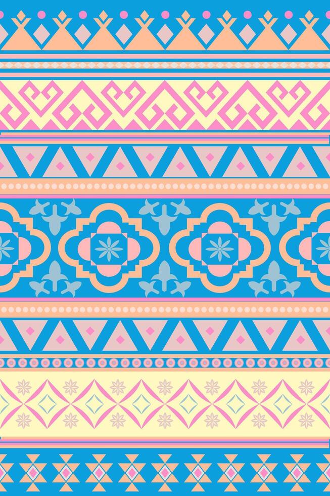 Geometric ethnic oriental seamless pattern. Can be used in fabric design for clothing, textile, wrapping, background, wallpaper, carpet vector
