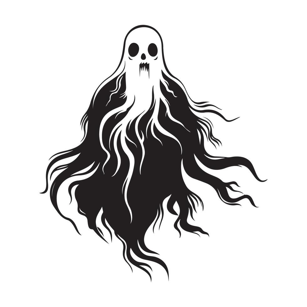 ilustración de fantasma en blanco antecedentes vector