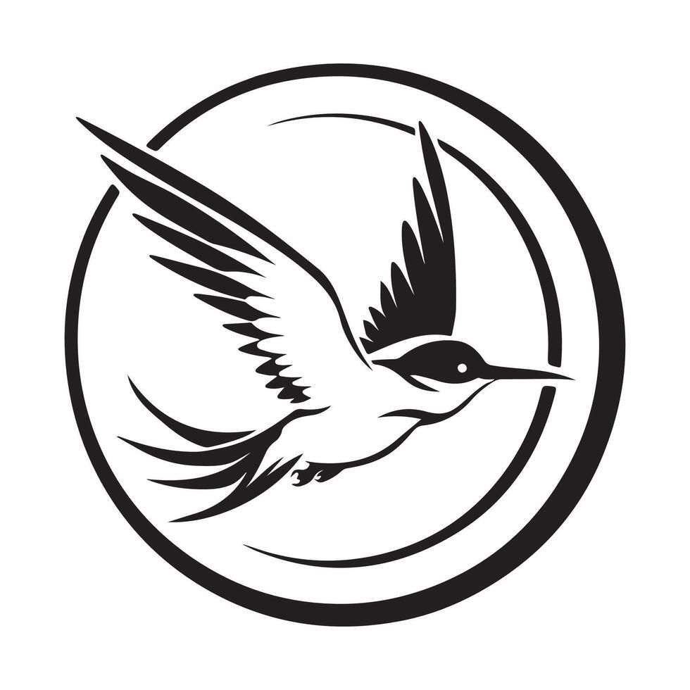 Swallow Logo Brand Flying Bird Icon, Animal, Design vector