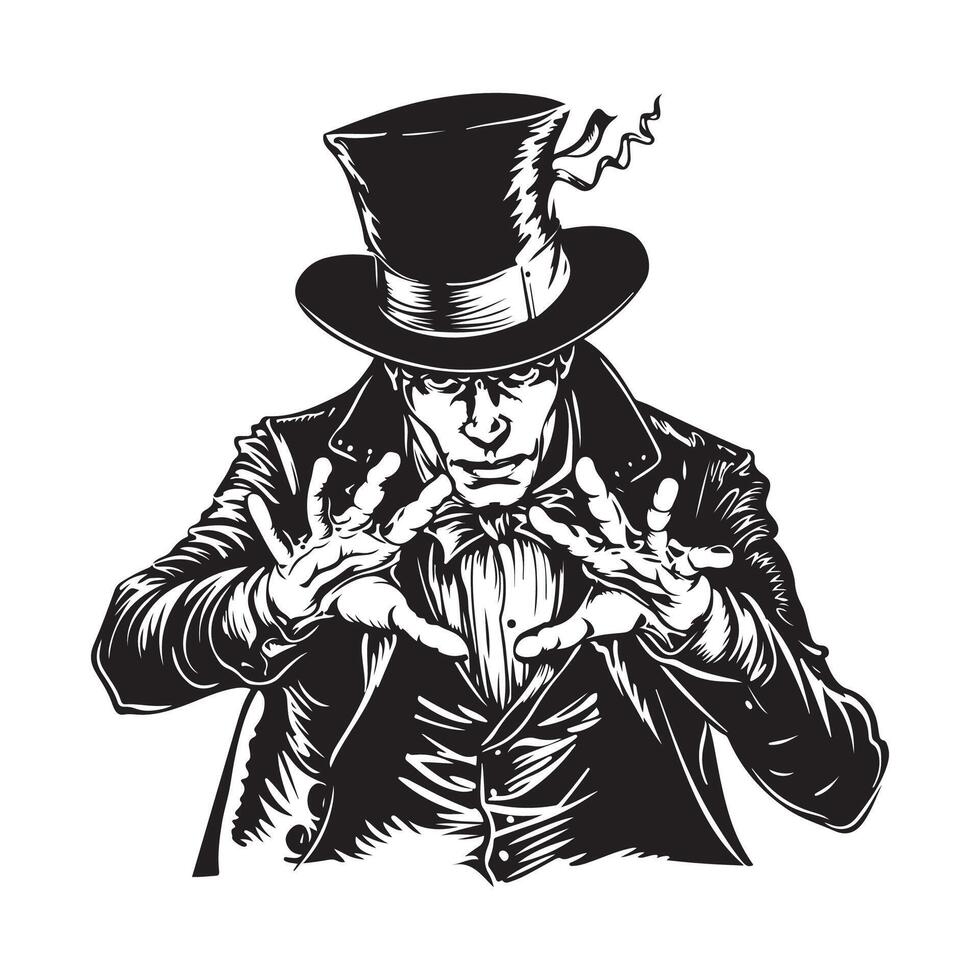 Magician Image, Design, art, on a white background vector