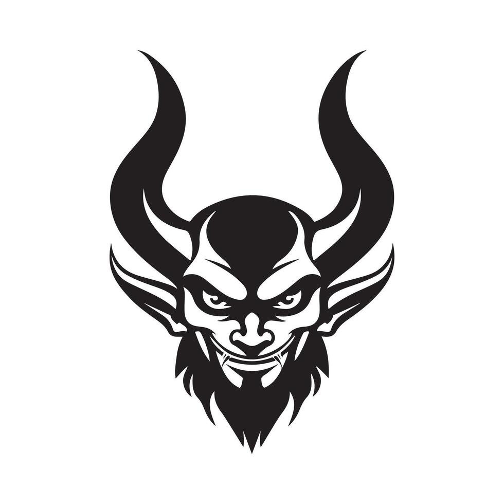 diablo imagen diseño, logo, arte, ilustración de un diablo vector