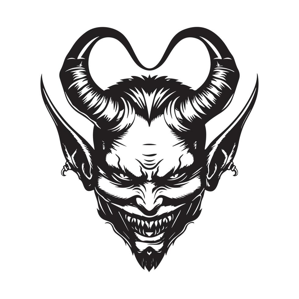 Devil Image Design, Logo, Art, Illustration Of a Devil vector