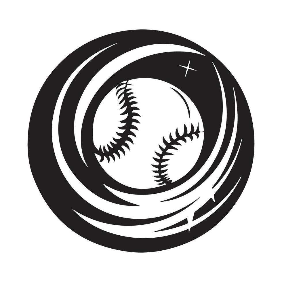 béisbol logo, arte, diseño en blanco antecedentes vector