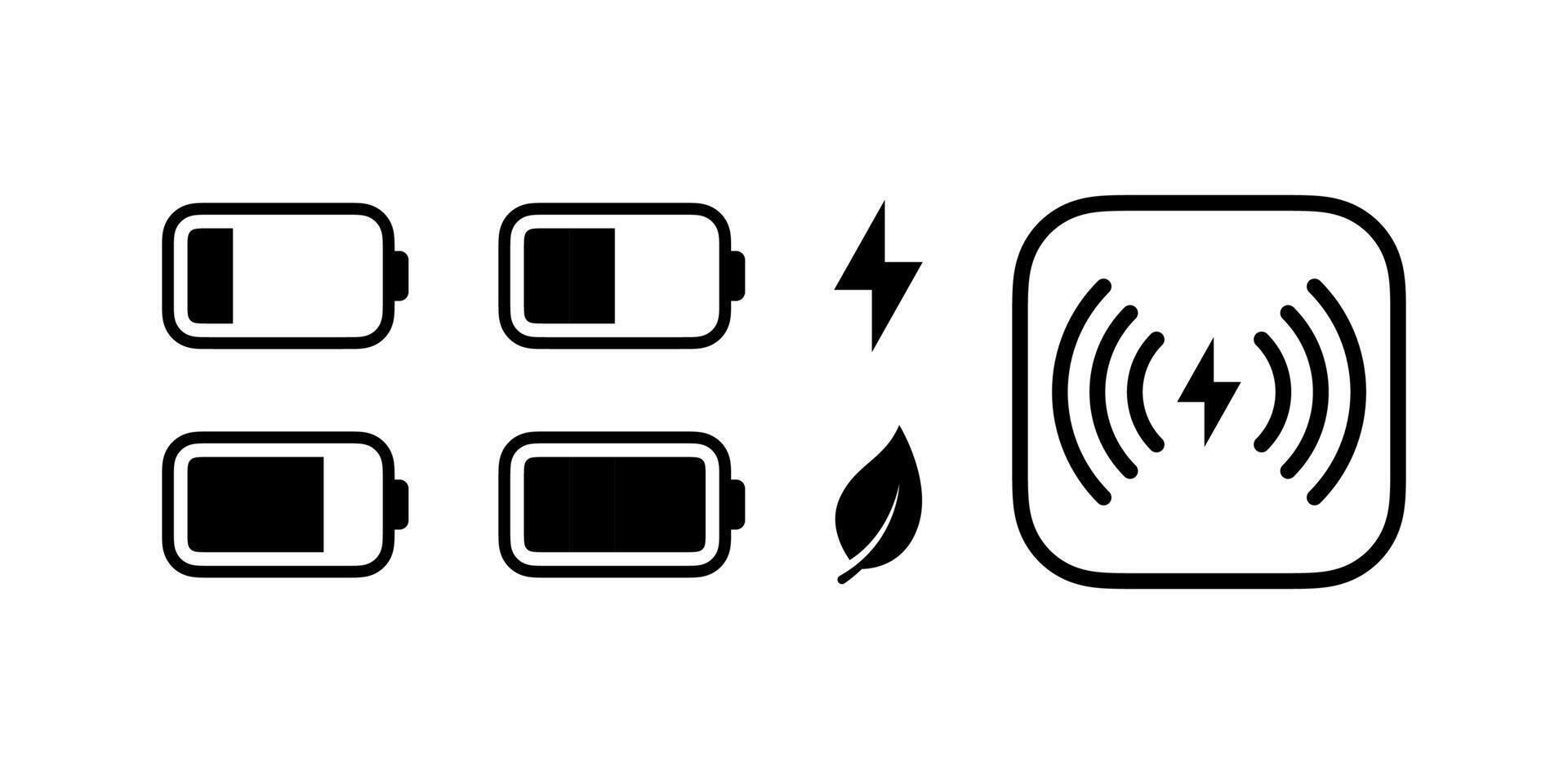 Charging battery icons. scalable graphics vector