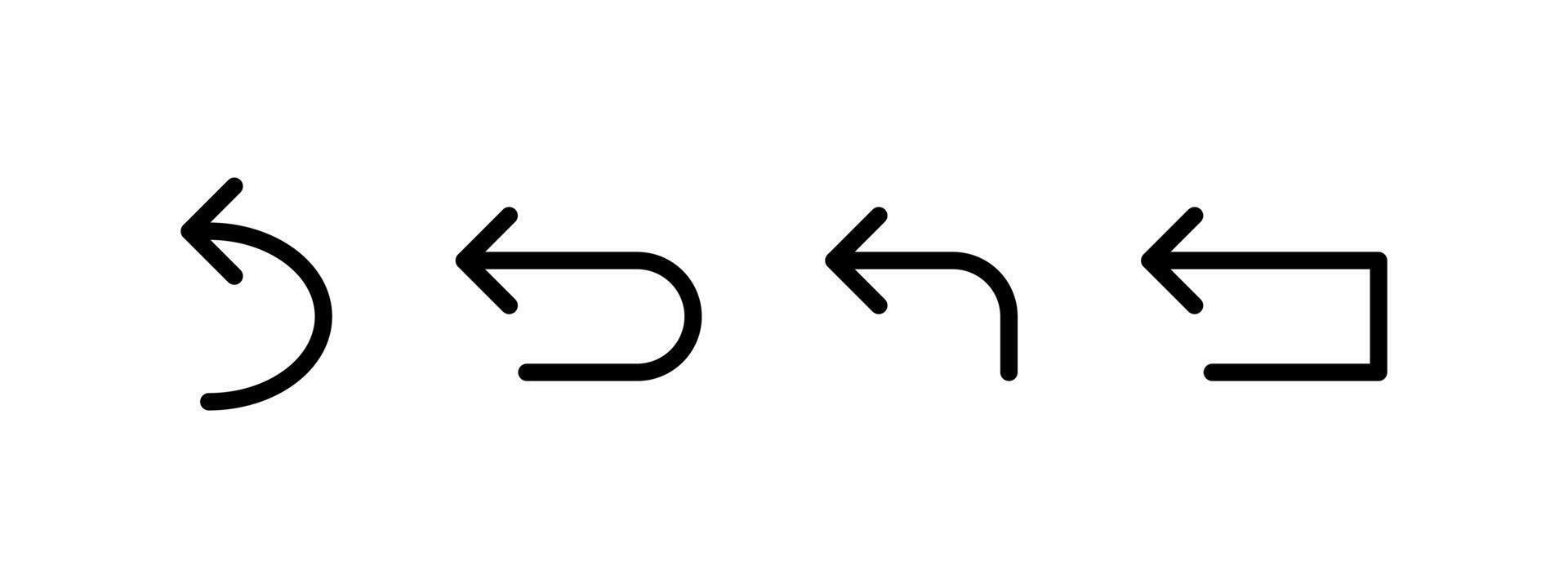 Return arrow icons. scalable graphics vector