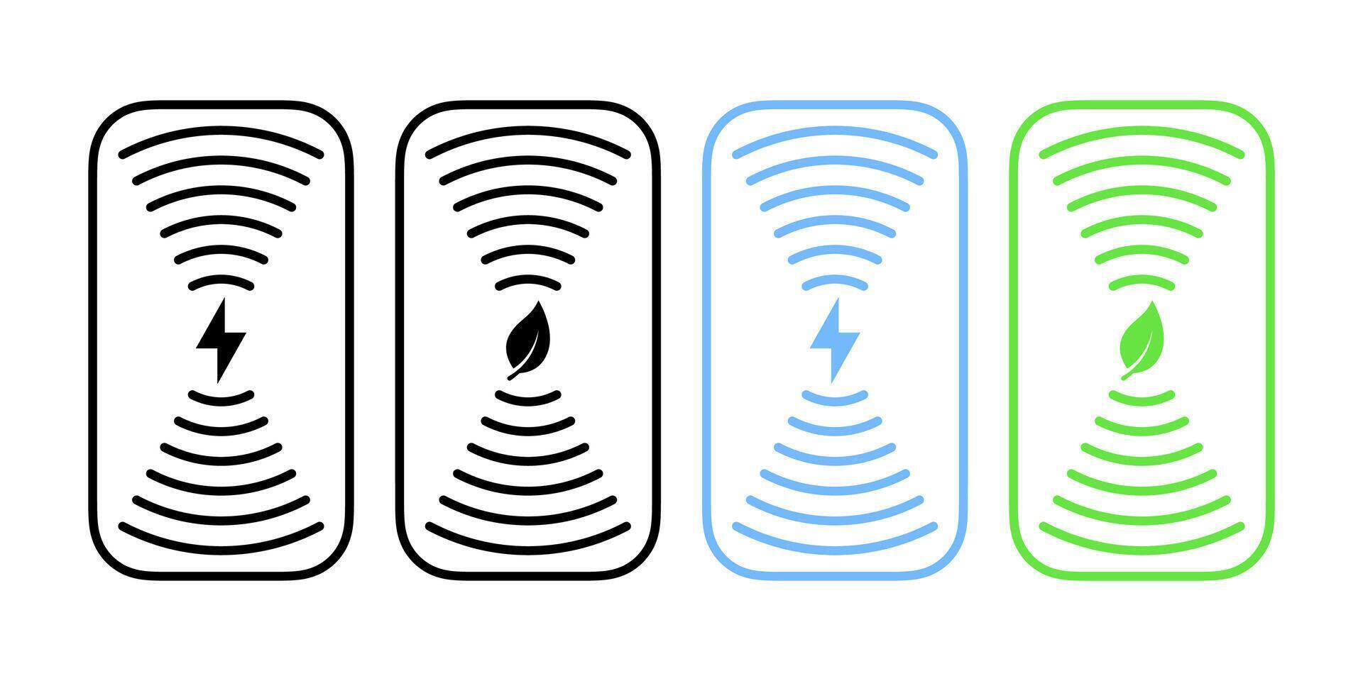 Wireless charging. scalable graphics vector