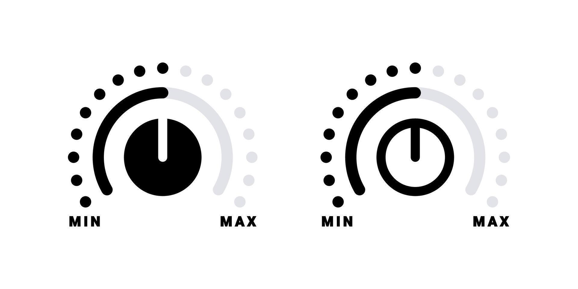Dial or control knob. icons vector