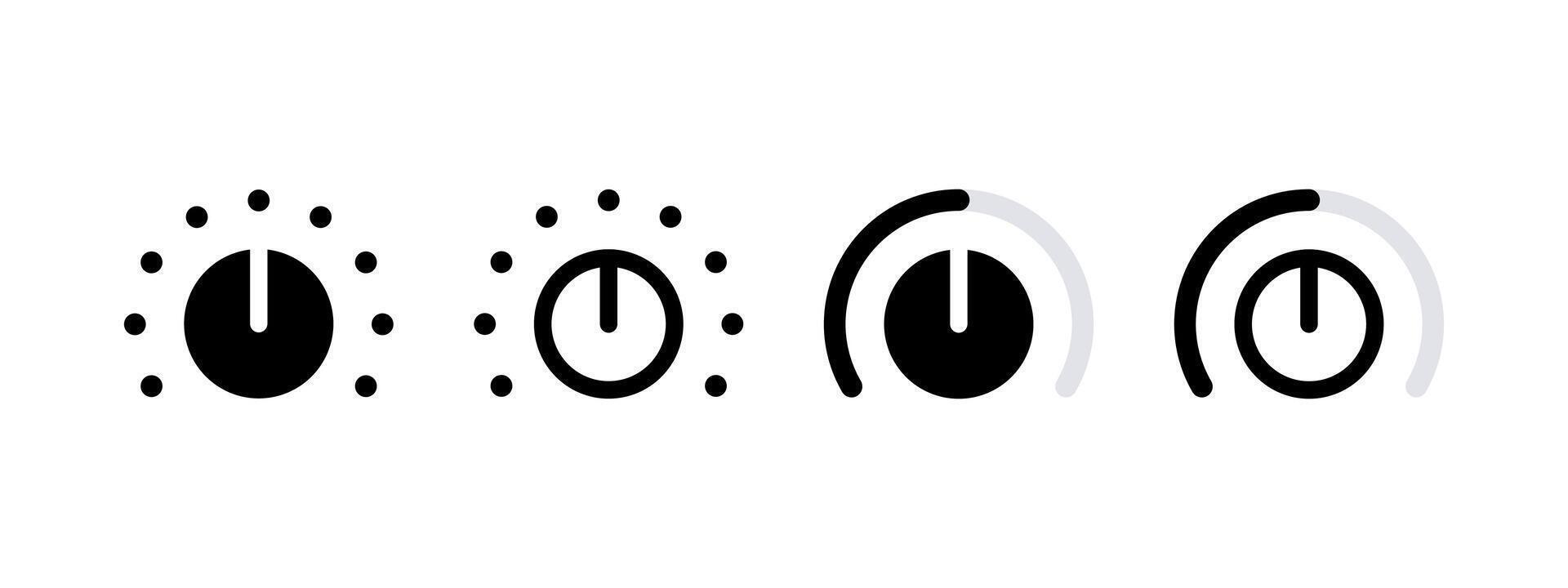 Control knob icons. icons vector