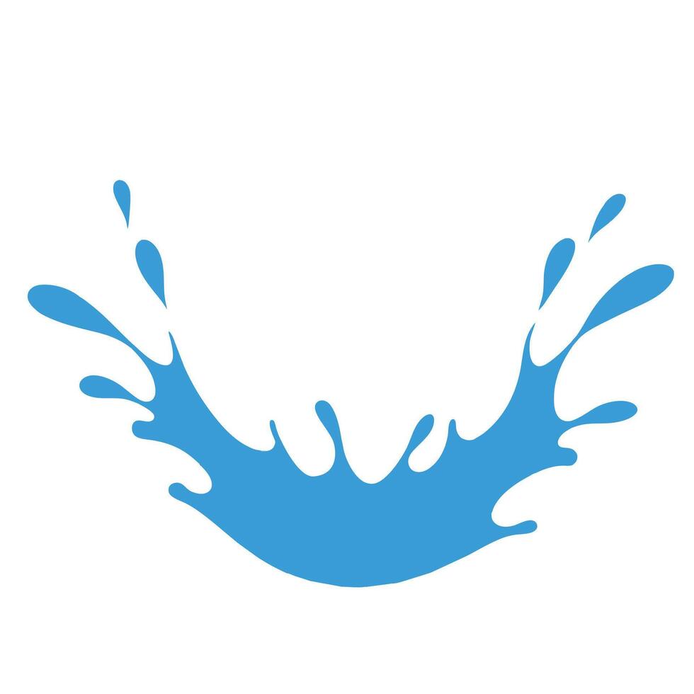 Water splash in flat style. Hand drawn art. vector