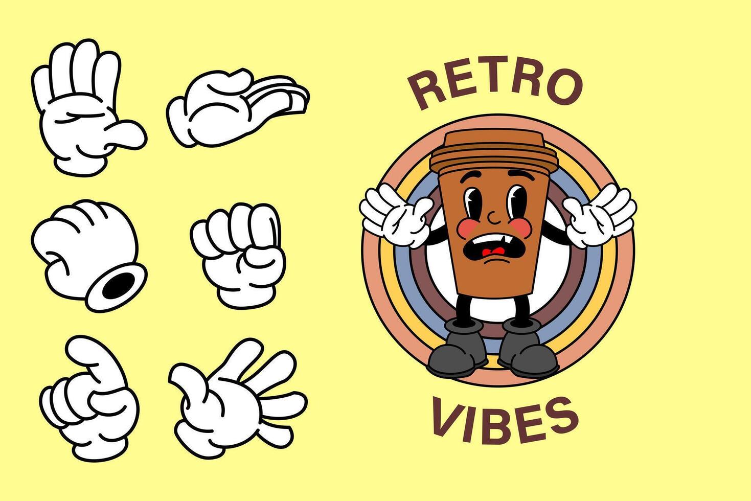 Retro Vintage Cartoon Mascot vector