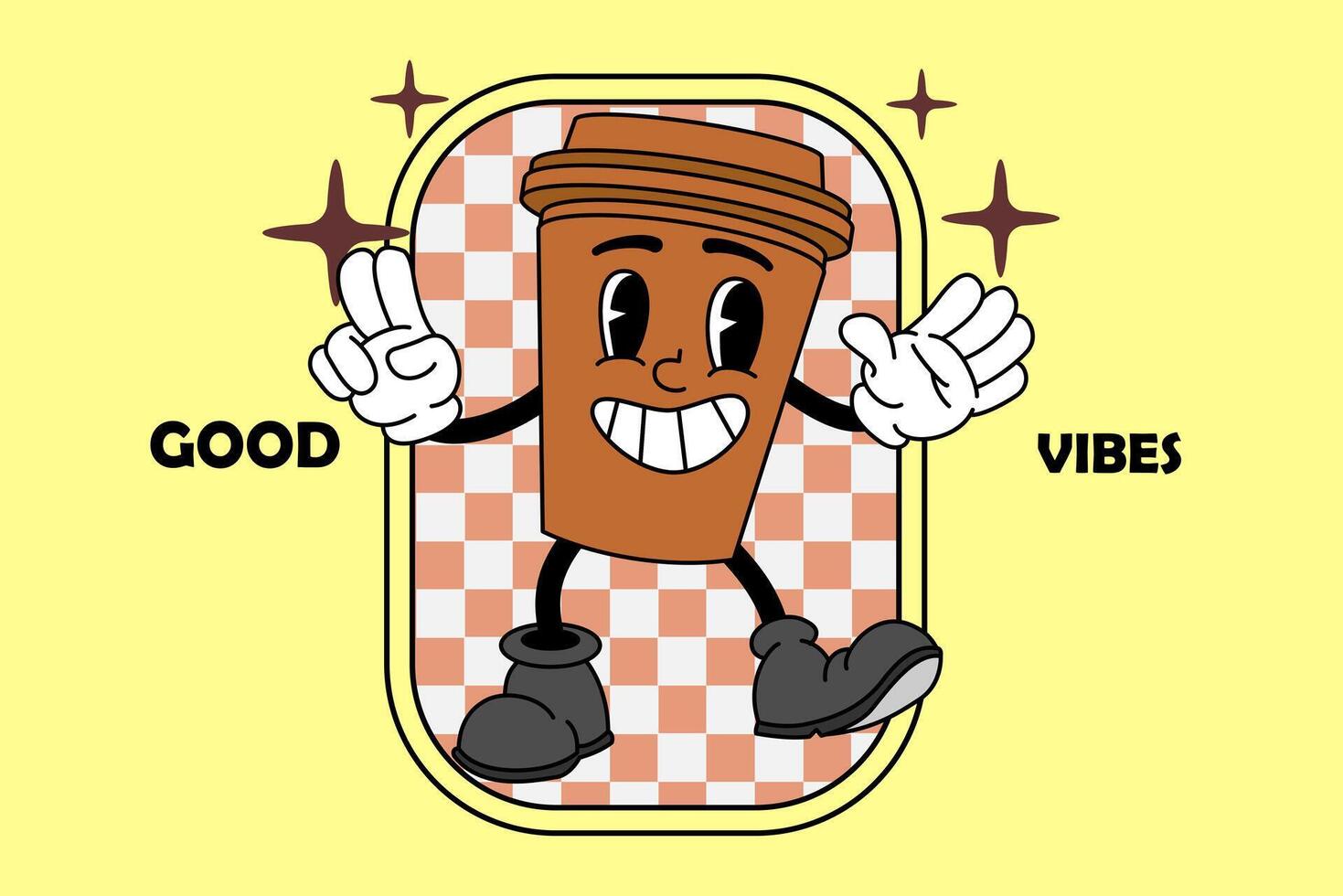 Retro Vintage Cartoon Mascot vector