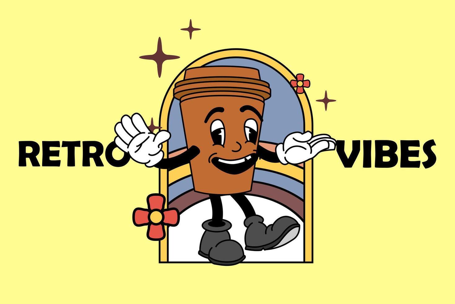 Retro Vintage Cartoon Mascot vector