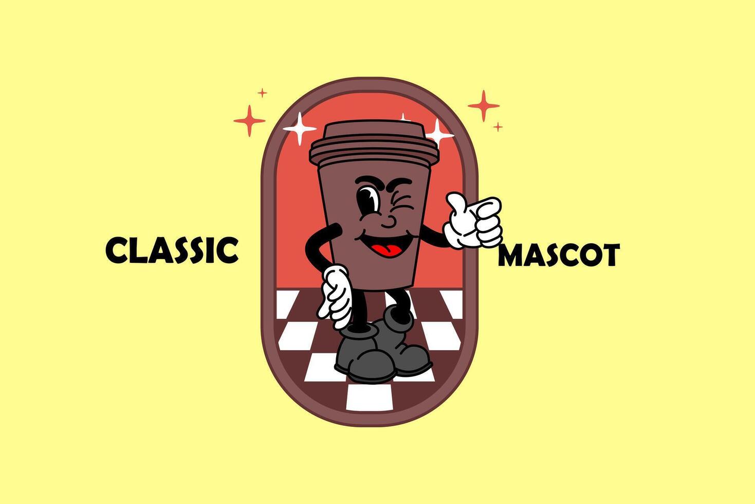 Retro Vintage Cartoon Mascot vector