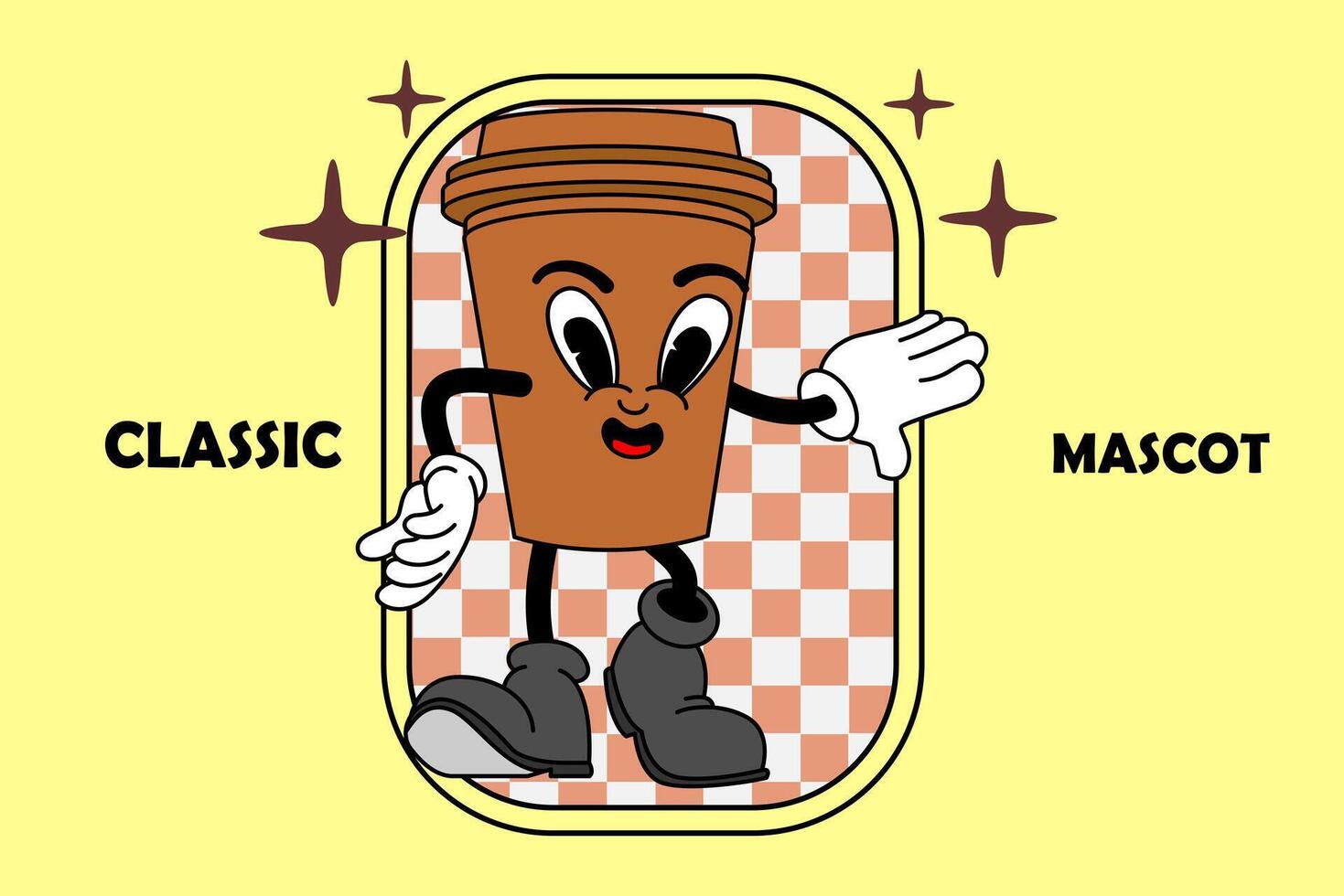 Retro Vintage Cartoon Mascot vector