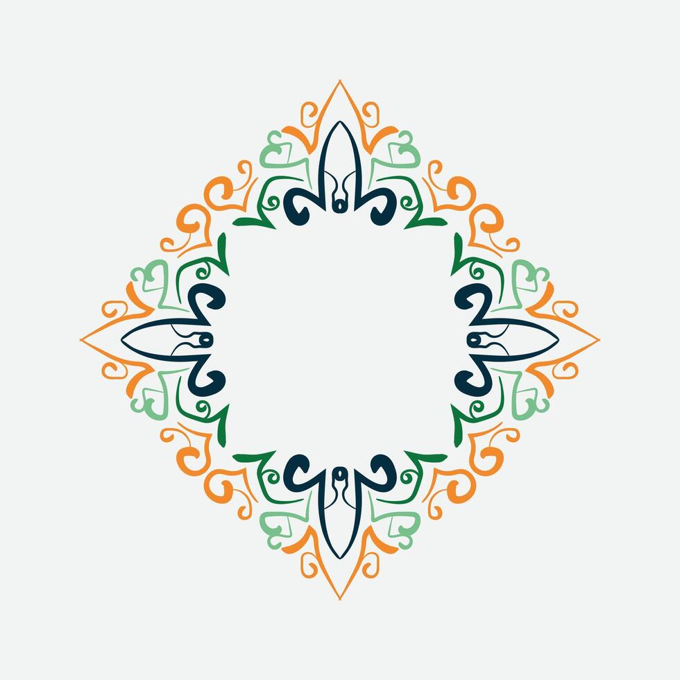 Decorative vintage frame. design. floral ornament. vector