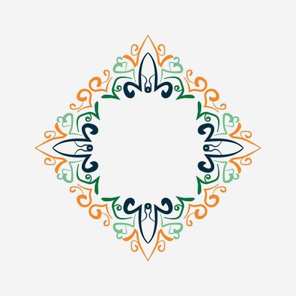 decorativo Clásico marco. diseño. floral ornamento. vector