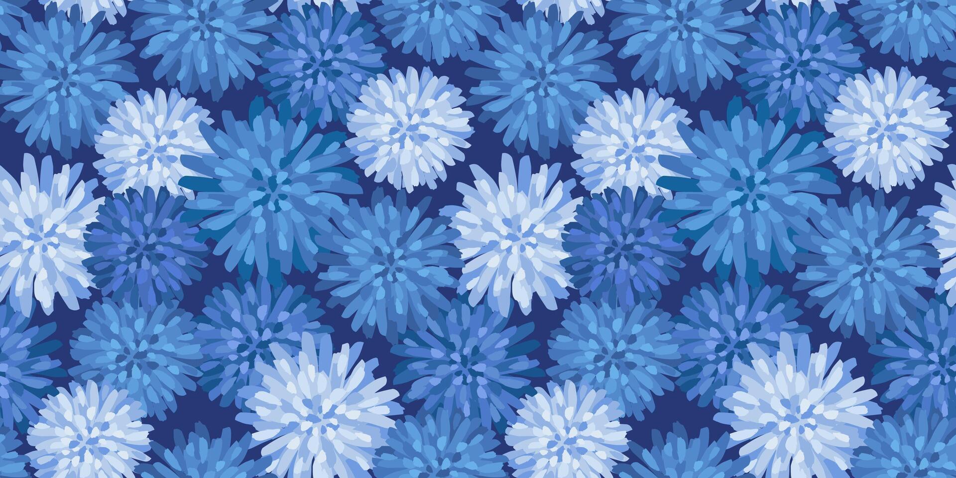 Blue floral seamless pattern. design for paper, cover, fabric, interior decor and other uses vector