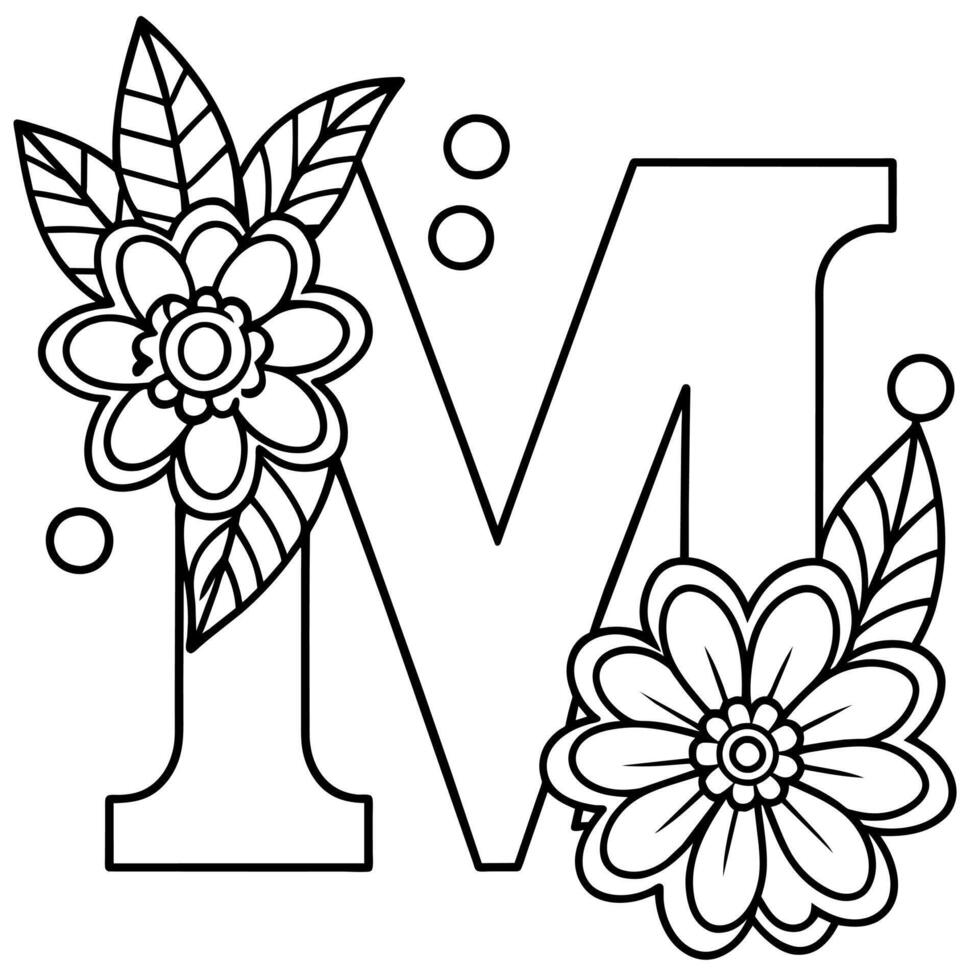 M Coloring Pages