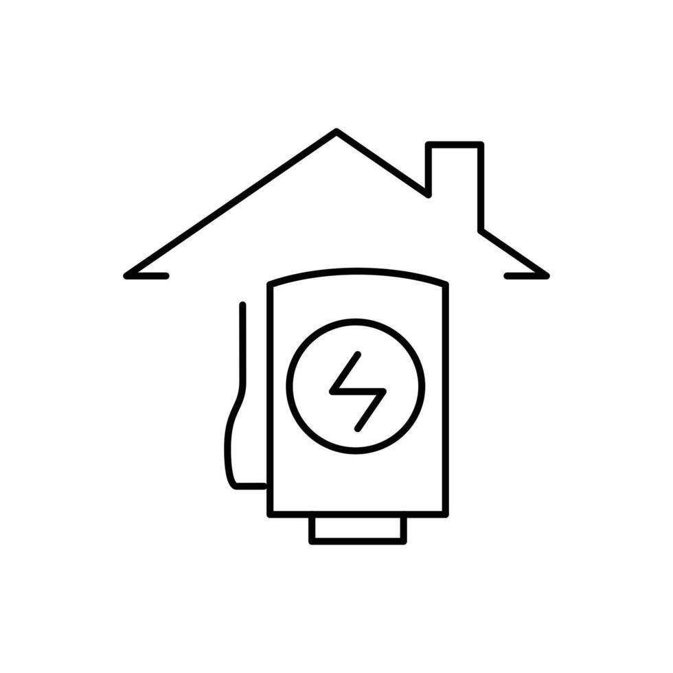 charging station thin outline icon design good for website and mobile app vector