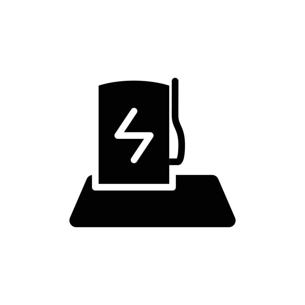 charging station solid icon design good for website and mobile app vector