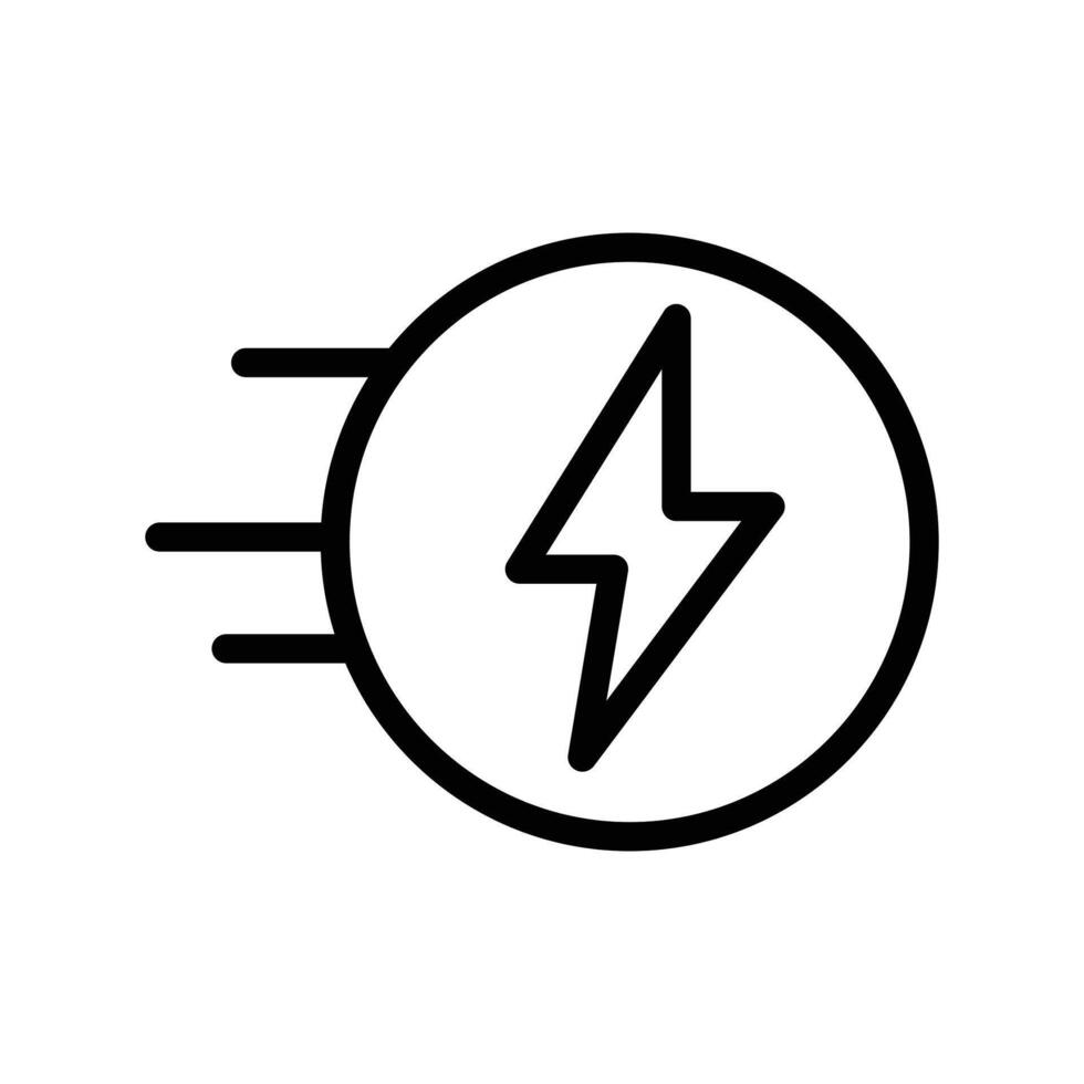 fast charging outline icon pixel perfect design good for website and mobile app vector