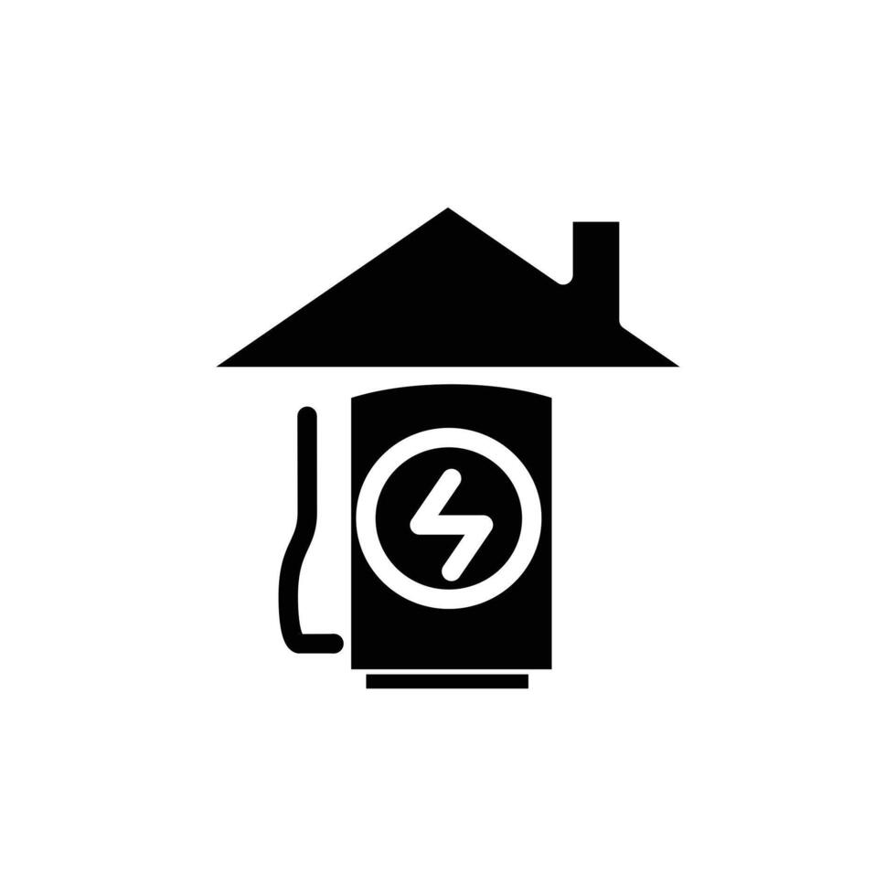 charging station solid icon design good for website and mobile app vector