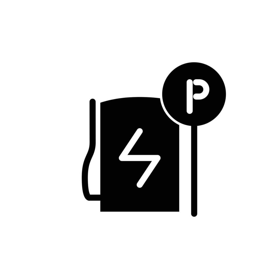 charging station solid icon design good for website and mobile app vector