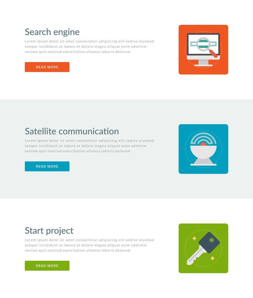 Website Headers or Promotion Banners Templates and Flat Icons Design vector