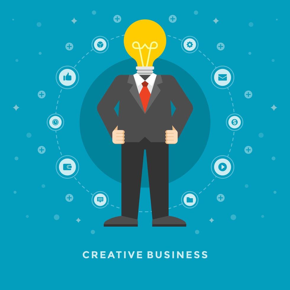 Flat design business illustration concept vector
