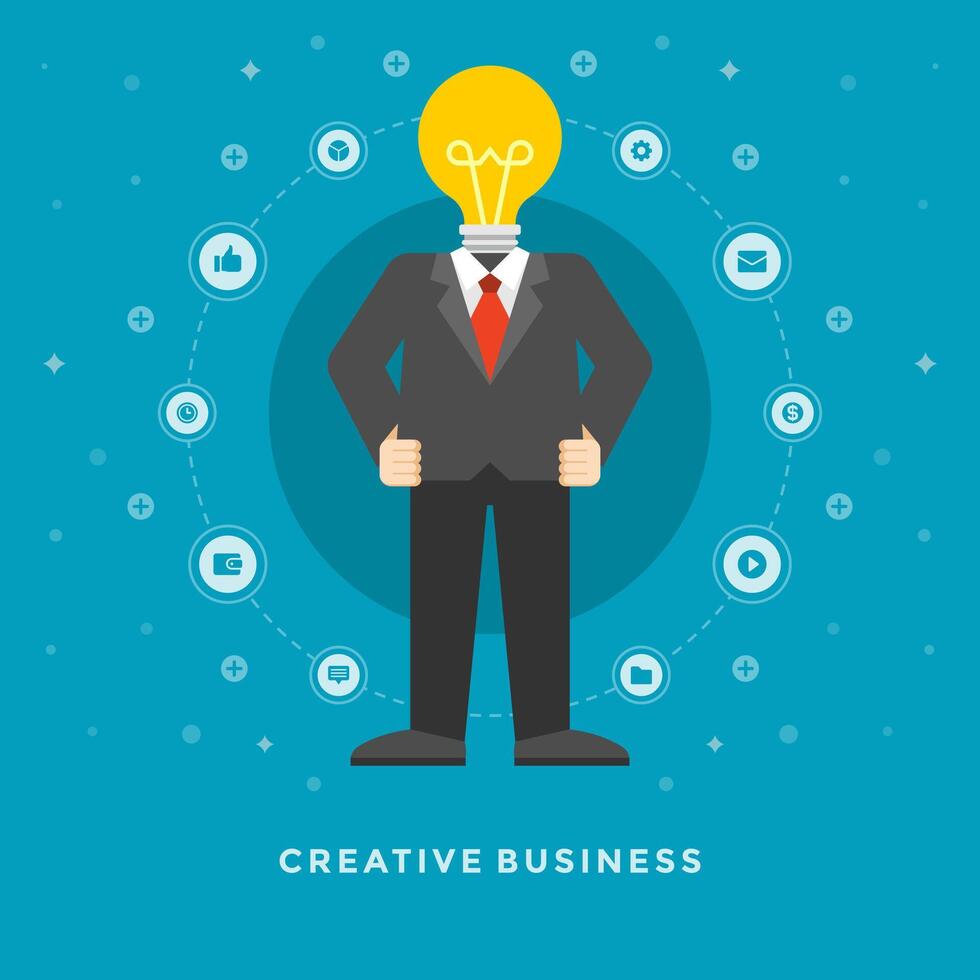 Flat design business illustration concept vector