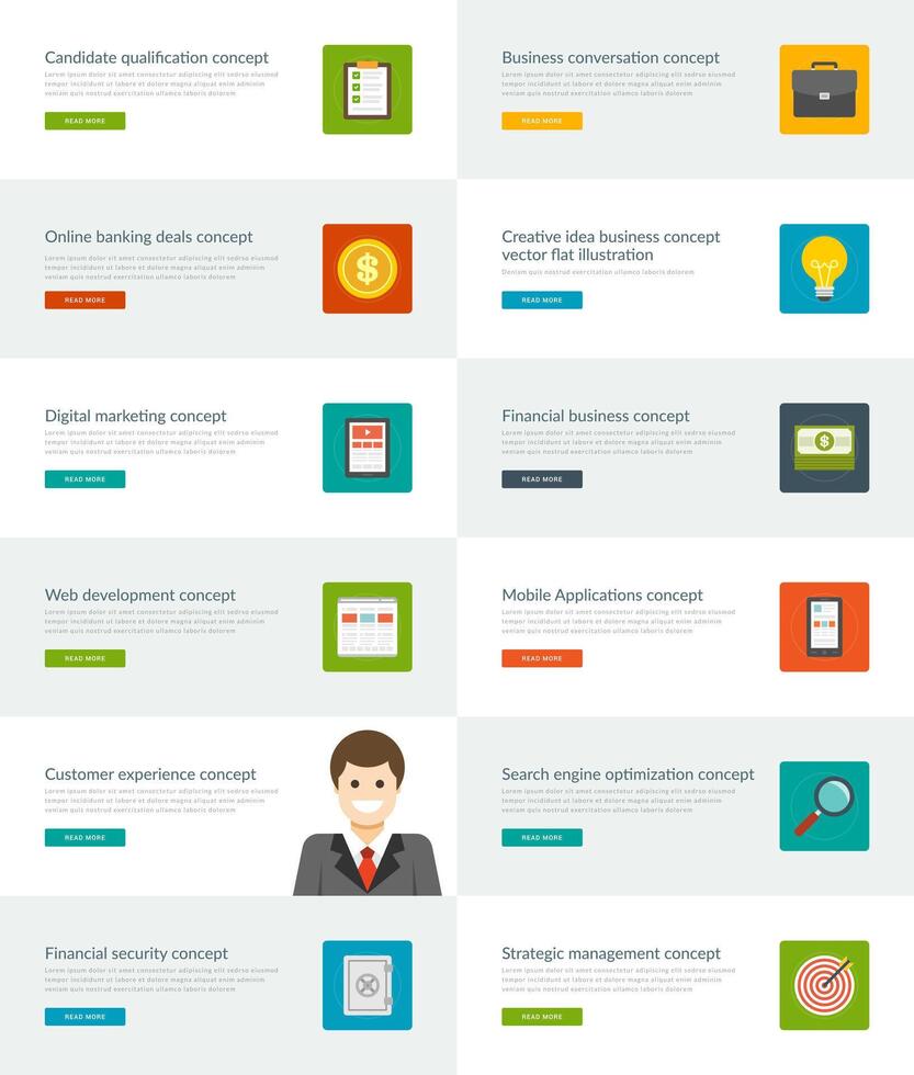 sitio web encabezados o promoción pancartas plantillas y plano íconos vector