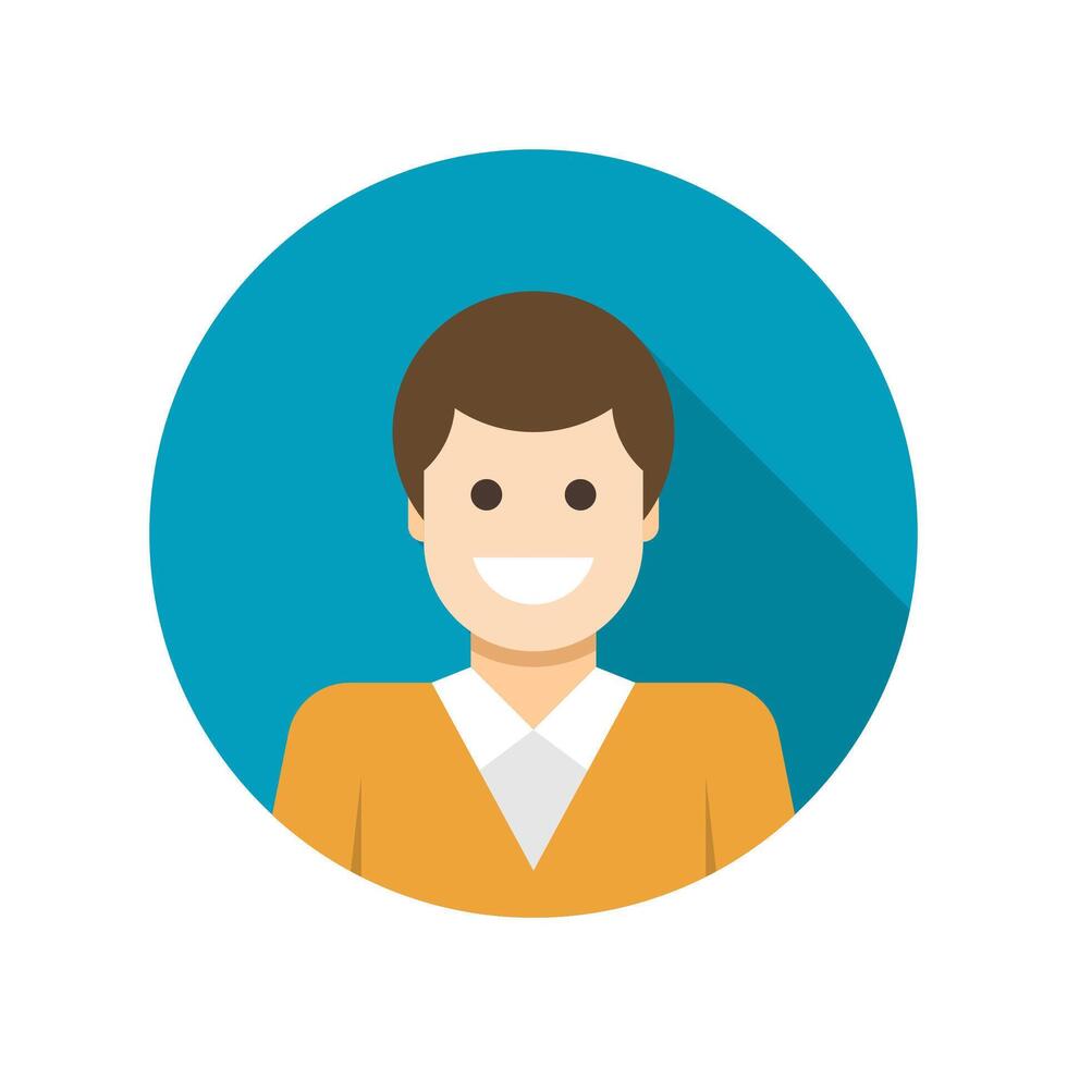 Flat Business Man User Profile Avatar icon vector