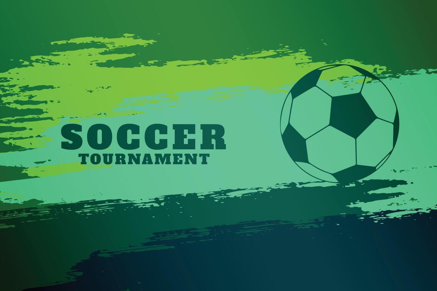 grungy style sporty soccer tournament background paly and win vector