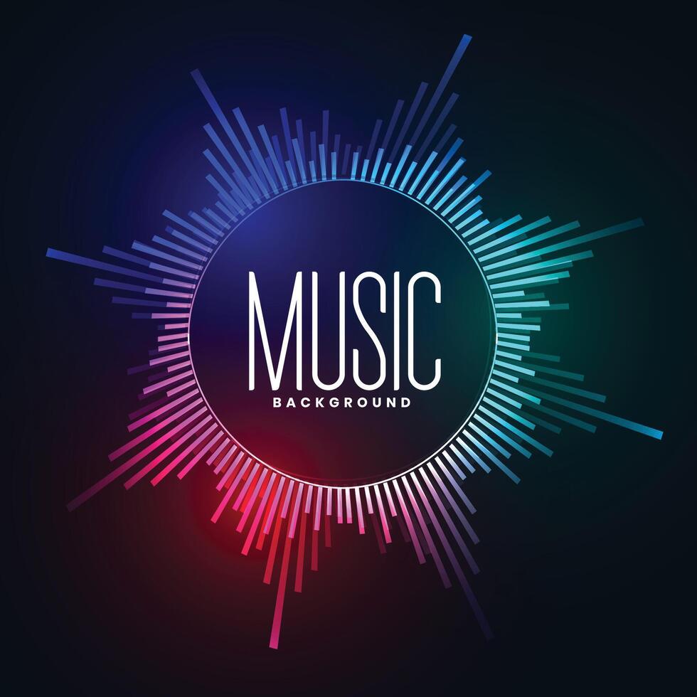 digital audio tune frequency background for entertainment concert vector