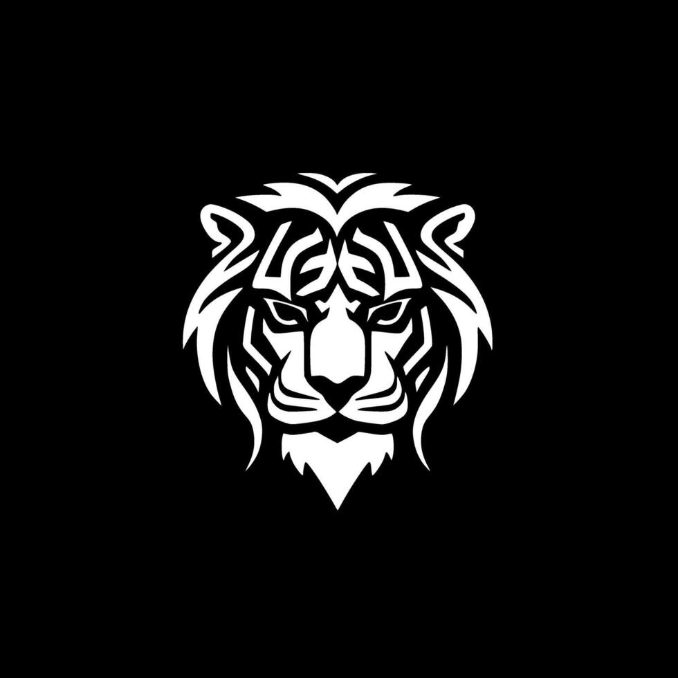 Tiger, Minimalist and Simple Silhouette - illustration vector